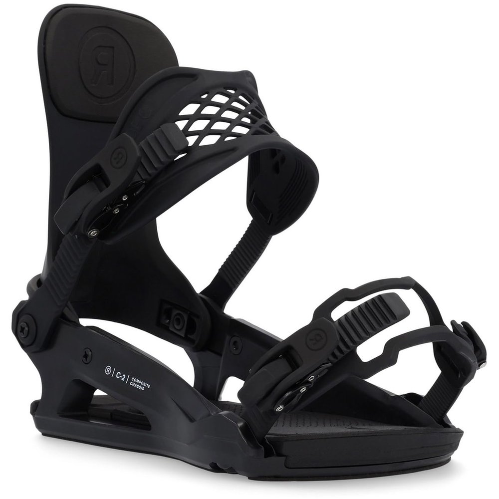 Ride C-2 Men's Snowboard Bindings, Black, M