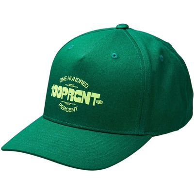 100% Youth Serpico Snapback Hat (FOREST GREEN)