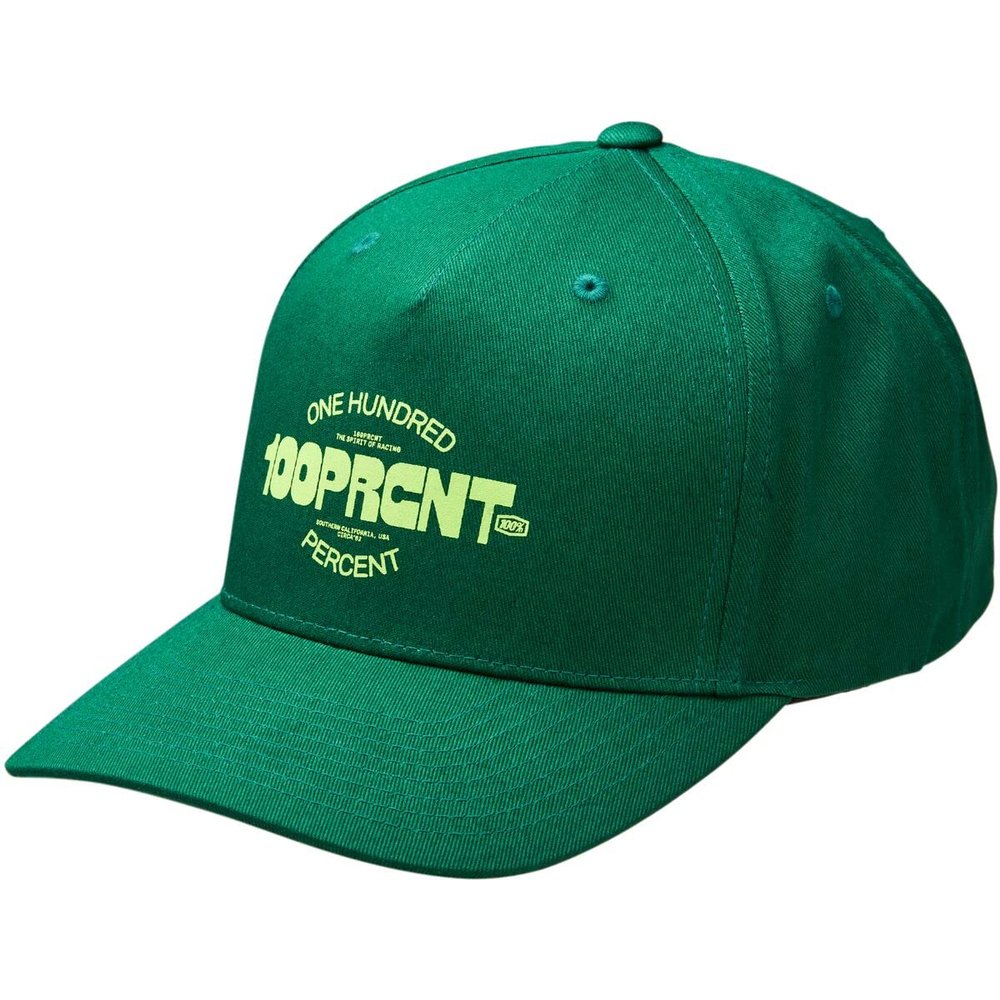 100% Youth Serpico Snapback Hat (FOREST GREEN)