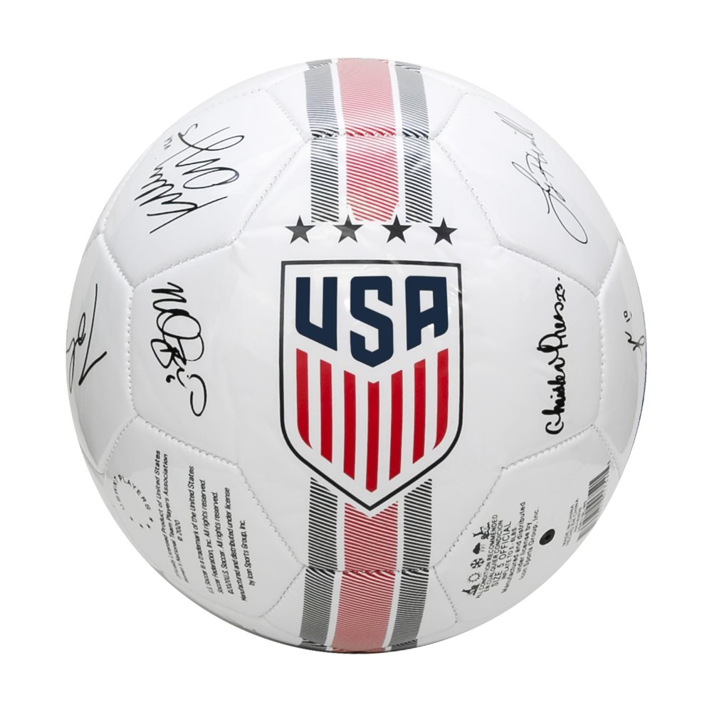 Icon Sports Officially Licensed US Soccer Federation Soccer Ball - USW21BL White Size 5