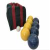 BuyBocceBalls Listing - Made in USA, Premium Quality Engraved Tournament Bocce Set, 998 Grams (2 lbs. 3.2 oz.). Various Bag Colors - 110mm Yellow and Blue Balls, Nylon Bag view 1