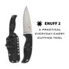 Spyderco Enuff 2 Fixed Blade Knife with 3.39" VG-10 Steel Blade and Black FRN Handle - Includes Polymer Sheath - SpyderEdge - FB31SBK2 view 3