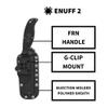 Spyderco Enuff 2 Fixed Blade Knife with 3.39" VG-10 Steel Blade and Black FRN Handle - Includes Polymer Sheath - SpyderEdge - FB31SBK2 view 4