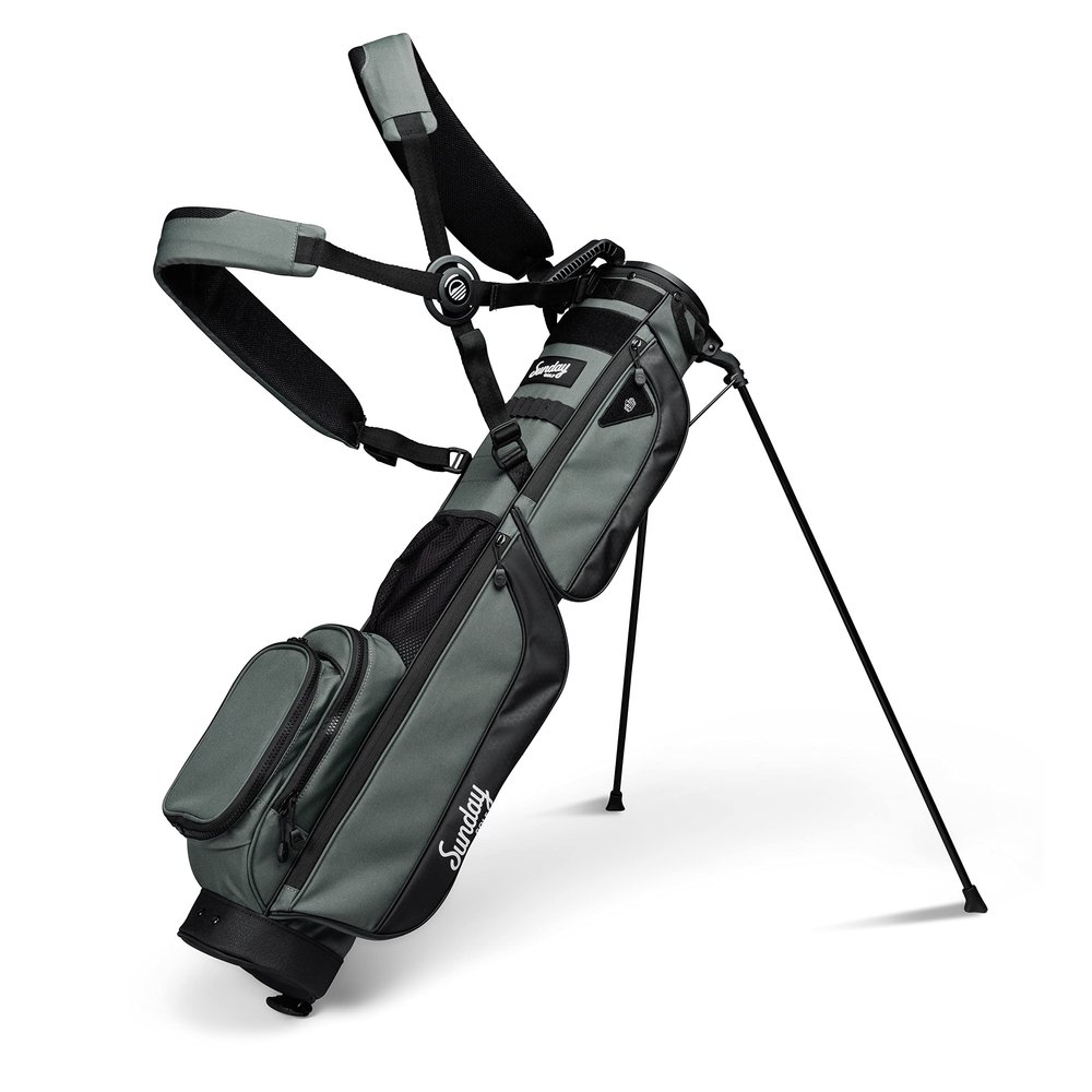 The Original Sunday Golf Loma XL Bag  Lightweight Golf Bag with Strap & Stand, Easy to Carry Pitch n Putt Stand Bag for Driving Range, Par 3 & Executive Courses, 3.4 lbs (Midnight Green)