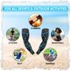 Millenti Cooling Arm Sleeve Compression - Sun Protection Sport Recovery Sleeves, Cools when Wet, Unisex in 4 Sizes - 2pcs (Black with Blue Lines, Medium) view 3