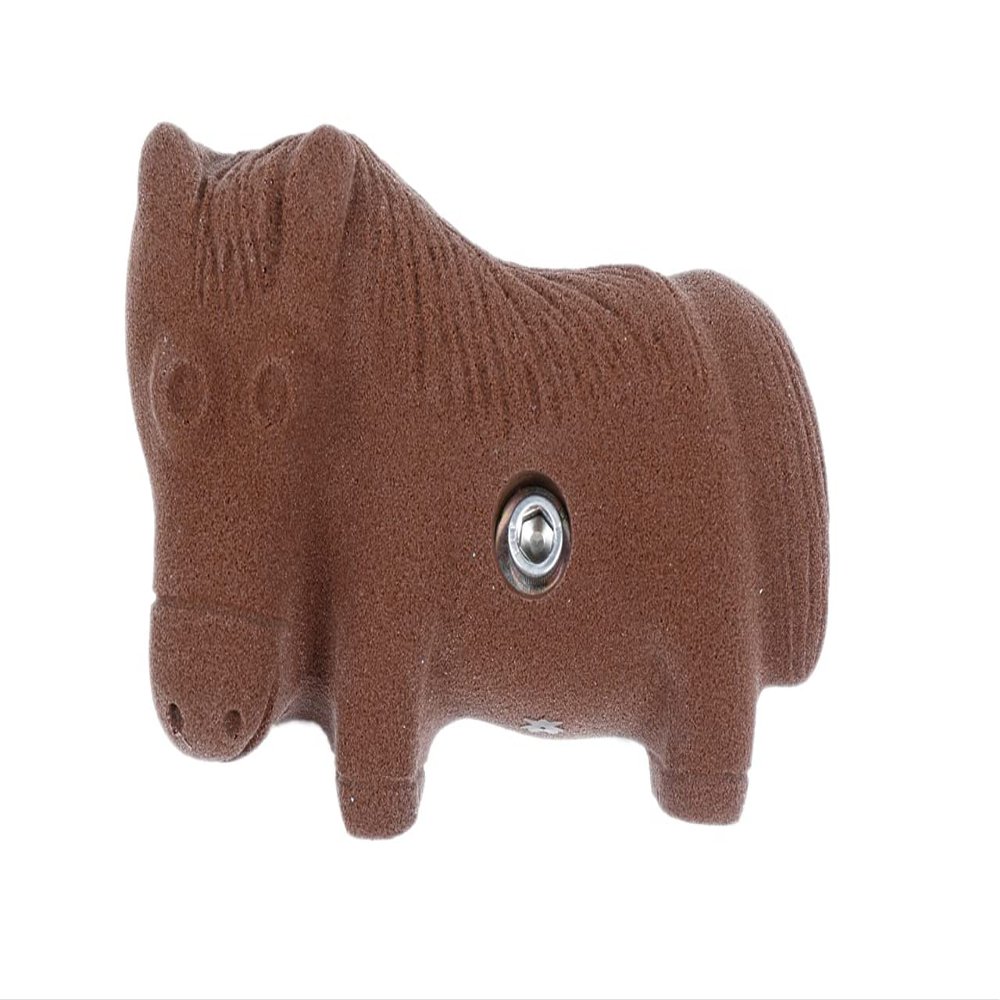 Atomik Climbing Holds Bolt-On Horse in Earth Tone Brown