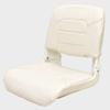 Boat High Back Folding Fishing Seat 75140W | All Weather Solid White view 1