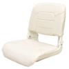 Boat High Back Folding Fishing Seat 75140W | All Weather Solid White view 2