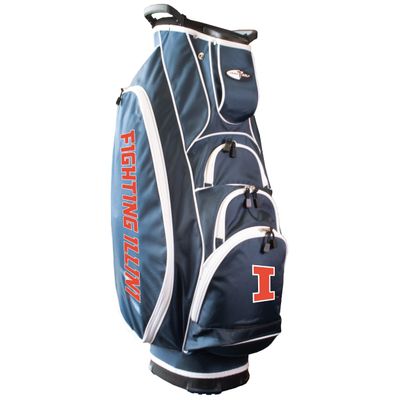 Team Golf NCAA Illinois Albatross Golf Bag Lightweight, 10-Way Club Divider, Spring Action Stand, Insulated Cooler Pocket, Velcro Glove and Umbrella Holder & Lift Assist Handles