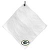 Team Golf NFL GREEN BAY PACKERS Microfiber Towel - 15" X 15" (White) with Carabiner Clip, Premium Microfiber with Deep Waffle Pockets - Superior Water Absorption and Quick Dry Golf Cleaning Towel view 1
