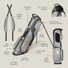 El Camino Golf Bag by Sunday Golf - Lightweight Stand Bag with Double Strap  Easy to Carry  Fits a Full Set of Clubs. Perfect for Walkers, Minimalist Golfers, and Golf Carts (Heather Gray) view 2