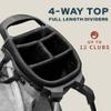 El Camino Golf Bag by Sunday Golf - Lightweight Stand Bag with Double Strap  Easy to Carry  Fits a Full Set of Clubs. Perfect for Walkers, Minimalist Golfers, and Golf Carts (Heather Gray) view 4