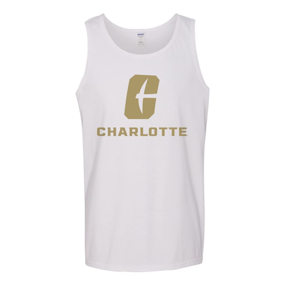 UGP Campus Apparel AT02 - UNC Charlotte Forty-Niners Primary Logo Tank Top - Medium - White