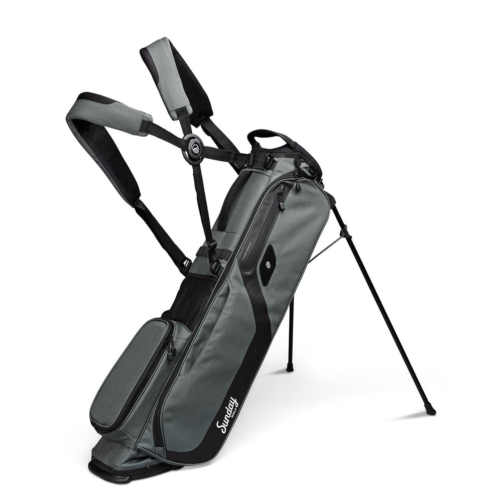 El Camino Golf Bag by Sunday Golf - Lightweight Stand Bag with Double Strap Easy to Carry Fits a Full Set of Clubs. Perfect for Walkers, Minimalist Golfers, and Golf Carts (Midnight Green)