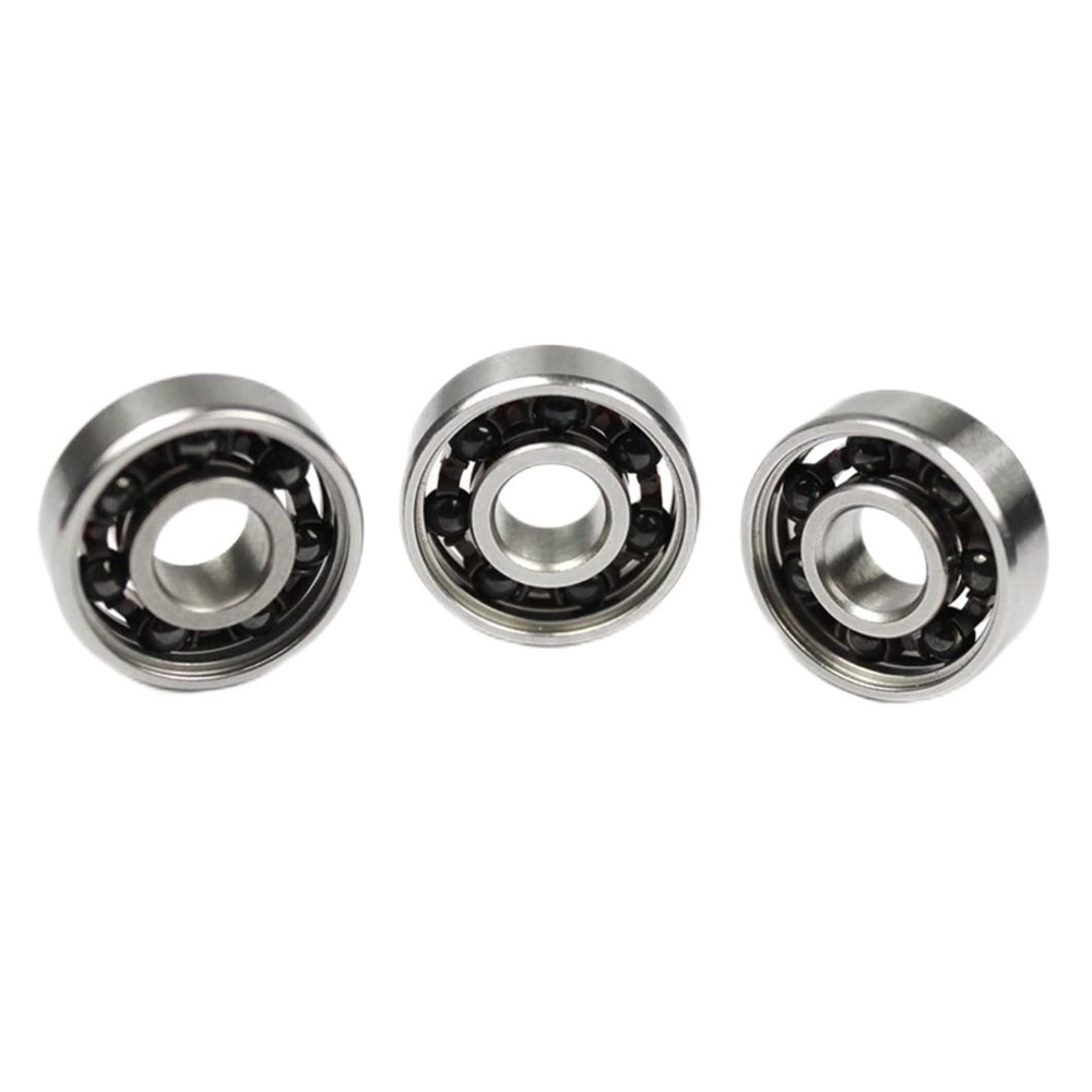 SUOFEILAIMU 10PCS 608 2RS Stainless Steel Ring Black Si3N4 Ceramic Balls Bearings for Longboard Inline Skate Skateboard Parts
