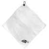 Team Golf NFL BALTIMORE RAVENS Microfiber Towel - 15" X 15" (White) with Carabiner Clip, Premium Microfiber with Deep Waffle Pockets - Superior Water Absorption and Quick Dry Golf Cleaning Towel view 1