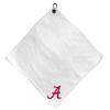 Team Golf NCAA Alabama Microfiber Towel - 15" X 15" (White) with Carabiner Clip, Premium Microfiber with Deep Waffle Pockets - Superior Water Absorption and Quick Dry Golf Cleaning Towel view 1