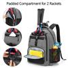 DSLEAF Tennis Bag for Men/Women to Hold 2 Rackets, Tennis Backpack with Seperate Shoe Space for Tennis Sport view 2