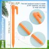 24 Pack Plastic Tent Stakes 5.7 Inch Heavy Duty Canopy Anchoring Pegs Plastic Tent Pegs Sand Stakes Outdoor Beach Spikes for Camping, Gardening, Landscaping, Backpacking(Orange) view 2