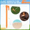 24 Pack Plastic Tent Stakes 5.7 Inch Heavy Duty Canopy Anchoring Pegs Plastic Tent Pegs Sand Stakes Outdoor Beach Spikes for Camping, Gardening, Landscaping, Backpacking(Orange) view 3