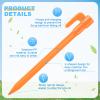 24 Pack Plastic Tent Stakes 5.7 Inch Heavy Duty Canopy Anchoring Pegs Plastic Tent Pegs Sand Stakes Outdoor Beach Spikes for Camping, Gardening, Landscaping, Backpacking(Orange) view 4