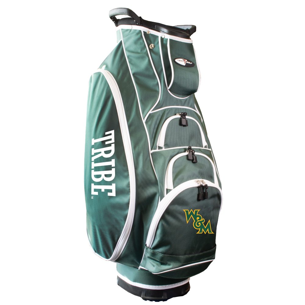 Team Golf NCAA William and Mary COL Albatross Golf Bag Lightweight, 10-Way Club Divider, Spring Action Stand, Insulated Cooler Pocket, Velcro Glove and Umbrella Holder & Lift Assist Handles