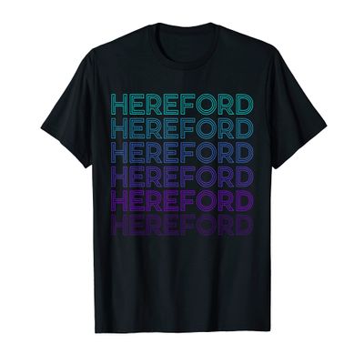 Hereford Cattle Farmer Retro T-Shirt