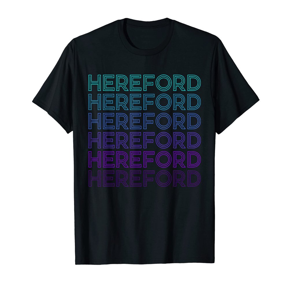 Hereford Cattle Farmer Retro T-Shirt