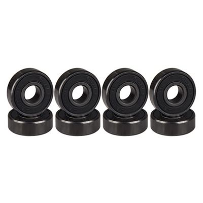 SUOFEILAIMU 8pcs 608RS Professional Skateboard Double Warp Longboard Bearing Board Roller Skates High Speed Bearings ABEC-11 (Color : Black)