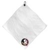 Team Golf NCAA Florida ST Microfiber Towel - 15" X 15" (White) with Carabiner Clip, Premium Microfiber with Deep Waffle Pockets - Superior Water Absorption and Quick Dry Golf Cleaning Towel view 1
