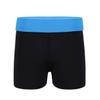 Mufeng Kids Girls One-Piece Sport Gym Yoga Stretchy Tight Shorts Bottoms Basic Boy Cut Low Rise Shorts Activewear Sky Blue&Black 14 Years view 1