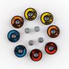 SUOFEILAIMU 40PCS/5 Sets 608 2RS 7 Beads Skateboard Bearings 8x22x7mm Chrome Steel Bearing Black Titanium view 2