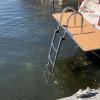 4 Steps Boat Ladder Stainless Steel Swim Ladder, Telescopic Swimming Pool Ladder Non-Slip Deck Ladder Extendable Boat Pool Ladder for Pool/Boat Swimming Pool view 1