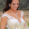Aularso Rhinestone Wedding Jewelry Set Silver Bridal Wedding Set Crystal Necklace Jewelry Set for Women (F) view 2