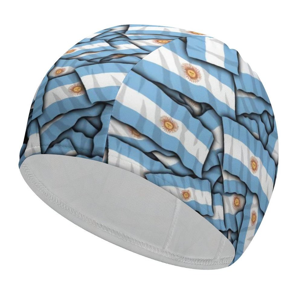 Argentina Flag Swimming Cap, Shower Cap for Adults and Children with Long Hair to Keep Hair Dry Hats