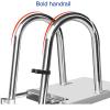 4 Steps Bathing Ladder Boat Foldable Bathing Ladder Telescopic Boat Pool Ladder Stainless Steel with Non-Slip Pedals Boat Ladder Telescopic Ladder for Marina Yachts view 4