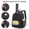 DSLEAF Tennis Bag for Men/Women to Hold 2 Rackets, Tennis Backpack with Separate Shoe Space for Tennis Sport view 2