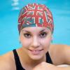 British Flag Swimming Cap, Shower Cap for Adults and Children with Long Hair to Keep Hair Dry Hats view 4