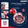 Icon Sports Official Licensed U.S. Soccer Regulation Sized Soccer Ball | White Prism view 3