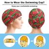 Belarusian Flag Swimming Cap, Shower Cap for Adults and Children with Long Hair to Keep Hair Dry Hats view 3