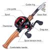 HNHYNSY Telescopic Fishing Rod Fishing Rod and Reel Combo Carbon Fiber Casting Fishing Rod and 17+1 BB 7.1:1 Gear Ratio Casting Fishing Reel 1.6m Fishing Rods (Color : A, Size : Left Hand) view 3