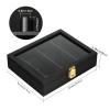 TJ.MOREE Championship Ring Display Case, 9 Posts Baseball & MoreDisplay Case, 8x10 Wall Mount Wooden Glass Shadow Box with Locks - Black view 4