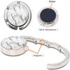 Bosketo Foldable Purse Hook Womens Bag Table Hanger Collection Desk Hooks for Purse (1pack White Marble Hook) view 3