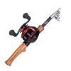 HNHYNSY Telescopic Fishing Rod Fishing Rod and Reel Combo Carbon Fiber Casting Fishing Rod and 17+1 BB 7.1:1 Gear Ratio Casting Fishing Reel 1.6m Fishing Rods (Color : A, Size : Right Hand) view 1