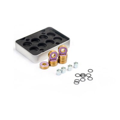 SUOFEILAIMU 16pcs/2 Sets Titanium Chrome Steel Bearings 608 2RS Skateboard Fancy Bearing Roller Bearing MS2303-8