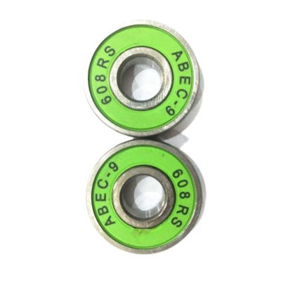 SUOFEILAIMU 20PCS 608 2RS ABEC-9 Professional Bearing Longboard Skateboard Inline Skate Bearings Random Color (Color : Green, Size : 8x22x7mm)