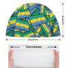 Gabonese Flag Swimming Cap, Shower Cap for Adults and Children with Long Hair to Keep Hair Dry Hats view 2