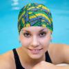 Gabonese Flag Swimming Cap, Shower Cap for Adults and Children with Long Hair to Keep Hair Dry Hats view 4
