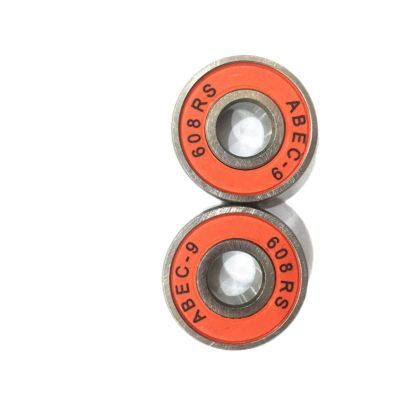 SUOFEILAIMU 20PCS 608 2RS ABEC-9 Professional Bearing Longboard Skateboard Inline Skate Bearings Random Color (Color : Orange, Size : 8x22x7mm)