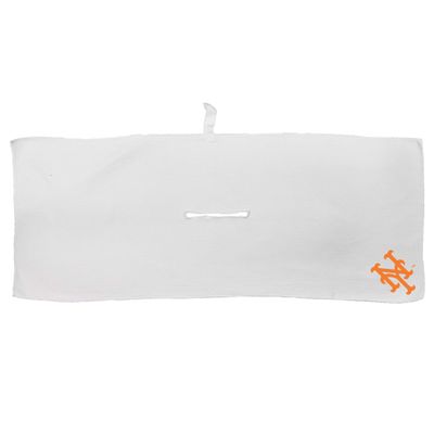 Team Golf MLB New York Mets Microfiber Towel - 16" X 40" (White) with Carabiner Clip, Premium Microfiber with Deep Waffle Pockets - Superior Water Absorption and Quick Dry Golf Cleaning Towel